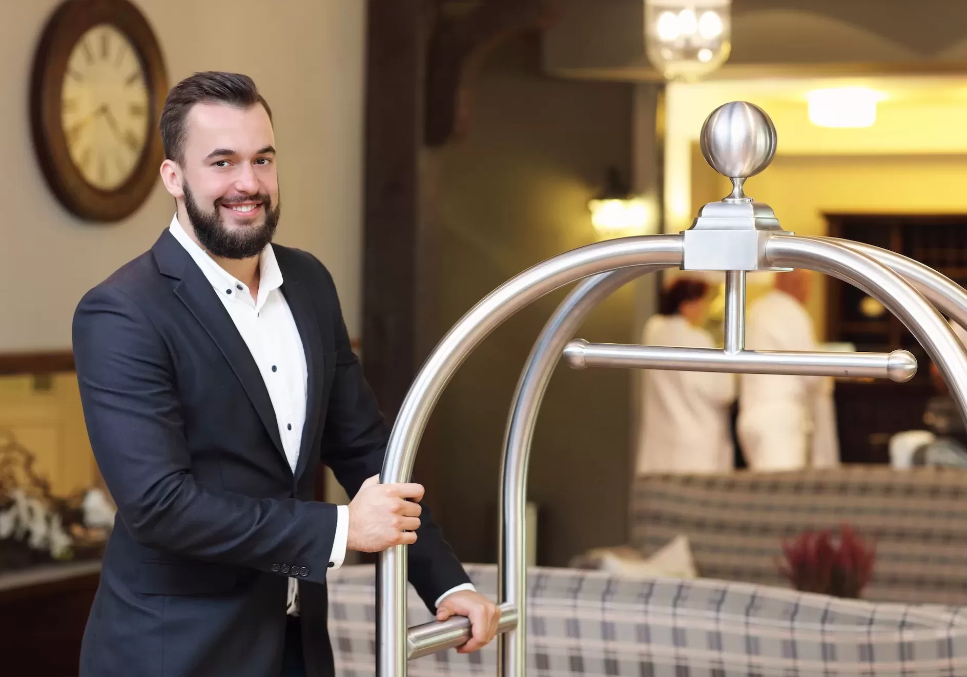 Picture of bellboy in hotel